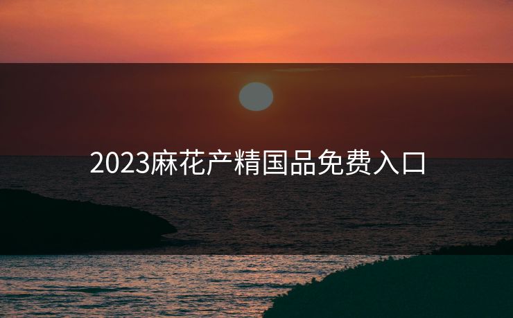 2023麻花产精国品免费入口