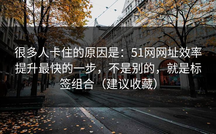 很多人卡住的原因是：51网网址效率提升最快的一步，不是别的，就是标签组合（建议收藏）